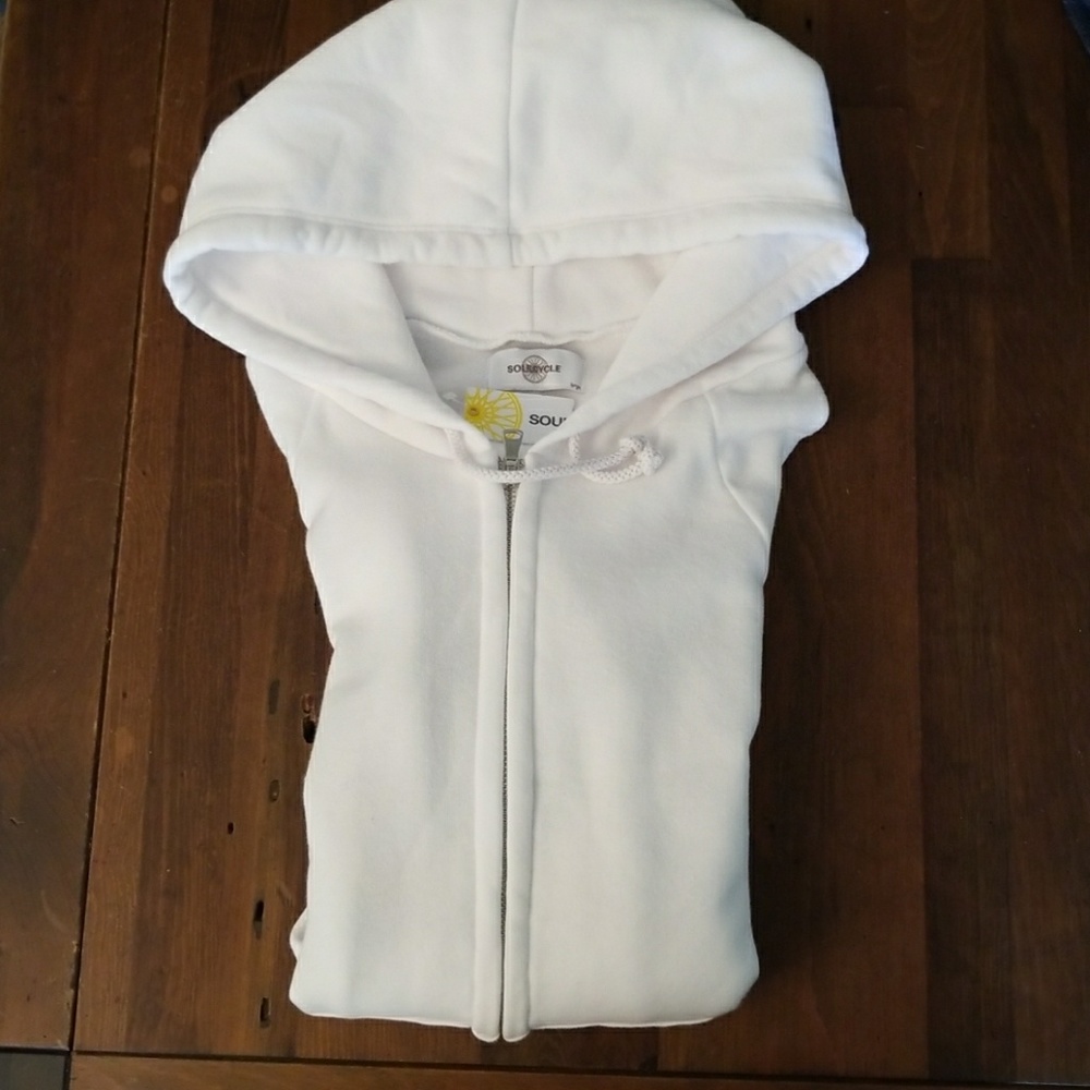 Soul Cycle wheel burnout zip hoodie